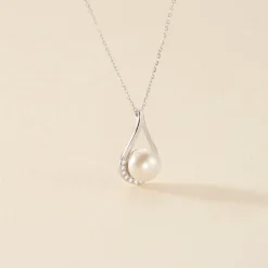 Collier Patricia Or Blanc Perle De Culture Oxyde