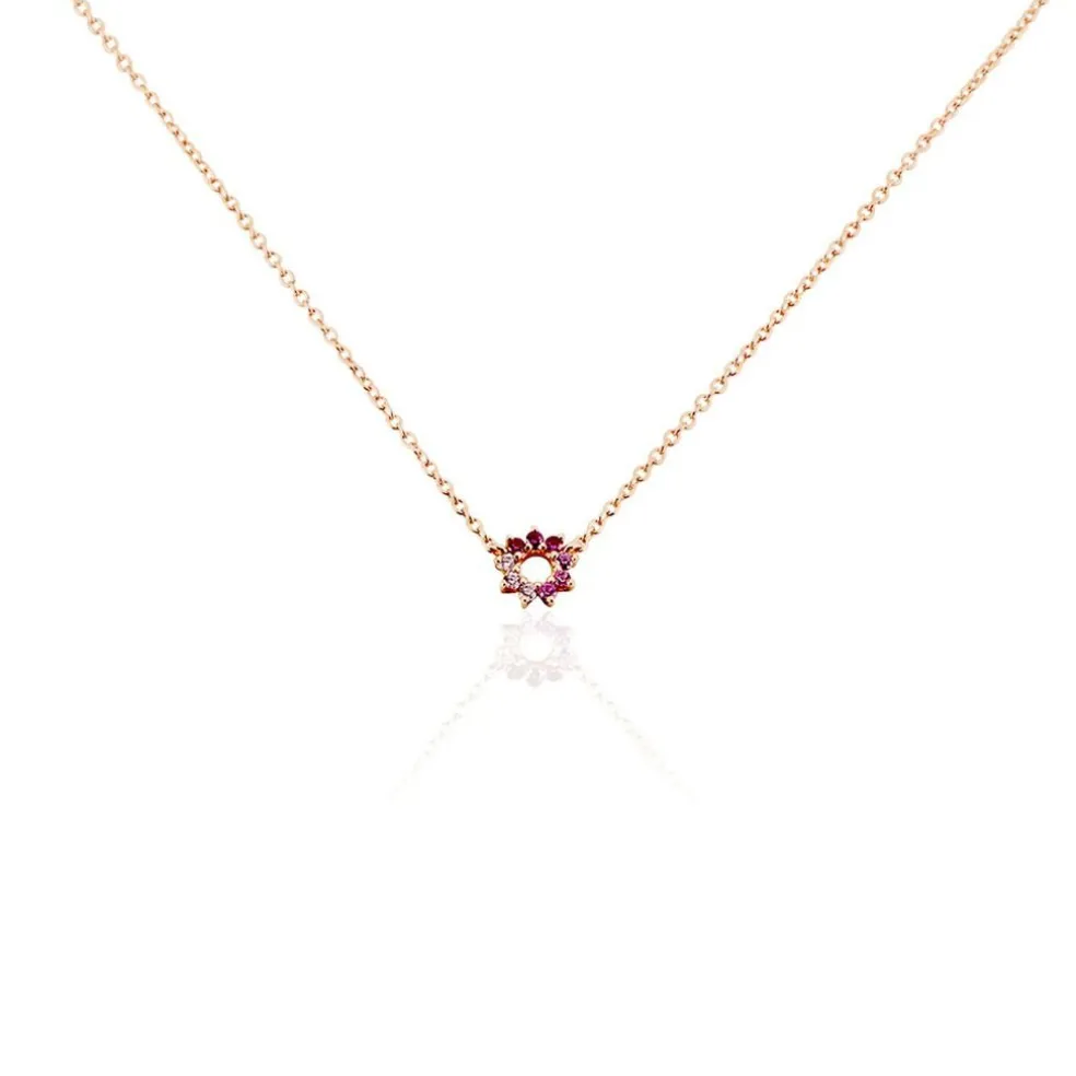 Collier Pavel Argent Rose Oxyde De Zirconium