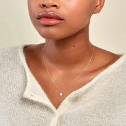 Collier Pear C Or Jaune Diamant