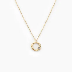 Collier Pearly Effect Or Jaune Diamant