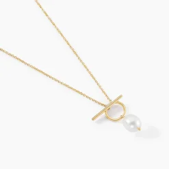 Collier Pearly Or Jaune Perle De Culture
