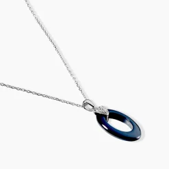 Collier Peer Argent Blanc Oxyde De Zirconium