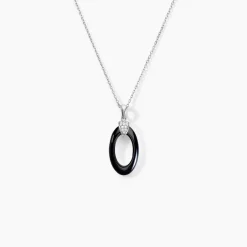 Collier Peer Argent Blanc Oxyde De Zirconium