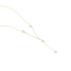 Collier Persis Or Jaune Perle De Culture