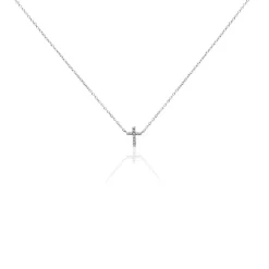 Collier Peyton Argent Blanc