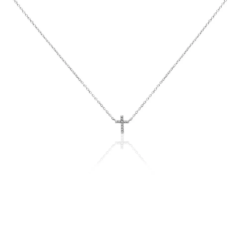 Collier Peyton Argent Blanc