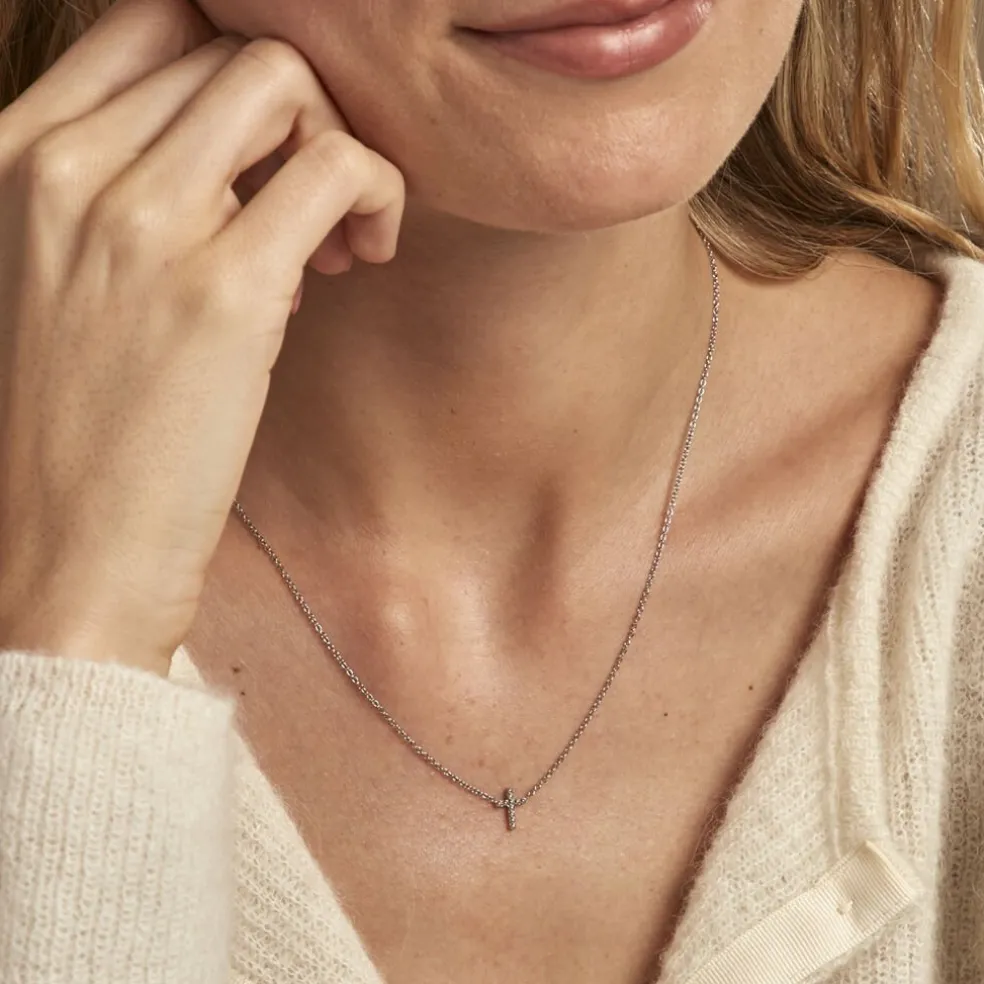 Collier Peyton Argent Blanc