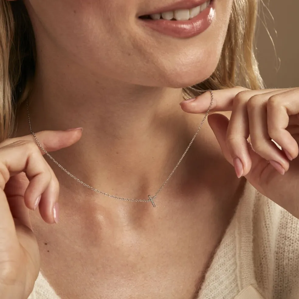 Collier Peyton Argent Blanc