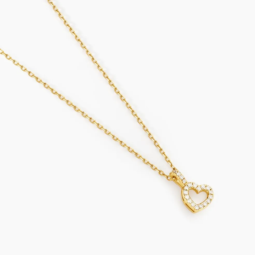 Collier Phanie Argent Jaune Oxyde De Zirconium