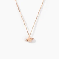 Collier Phibi Argent Rose Oxyde De Zirconium