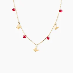 Collier Phyliss Or Jaune Oxyde De Zirconium