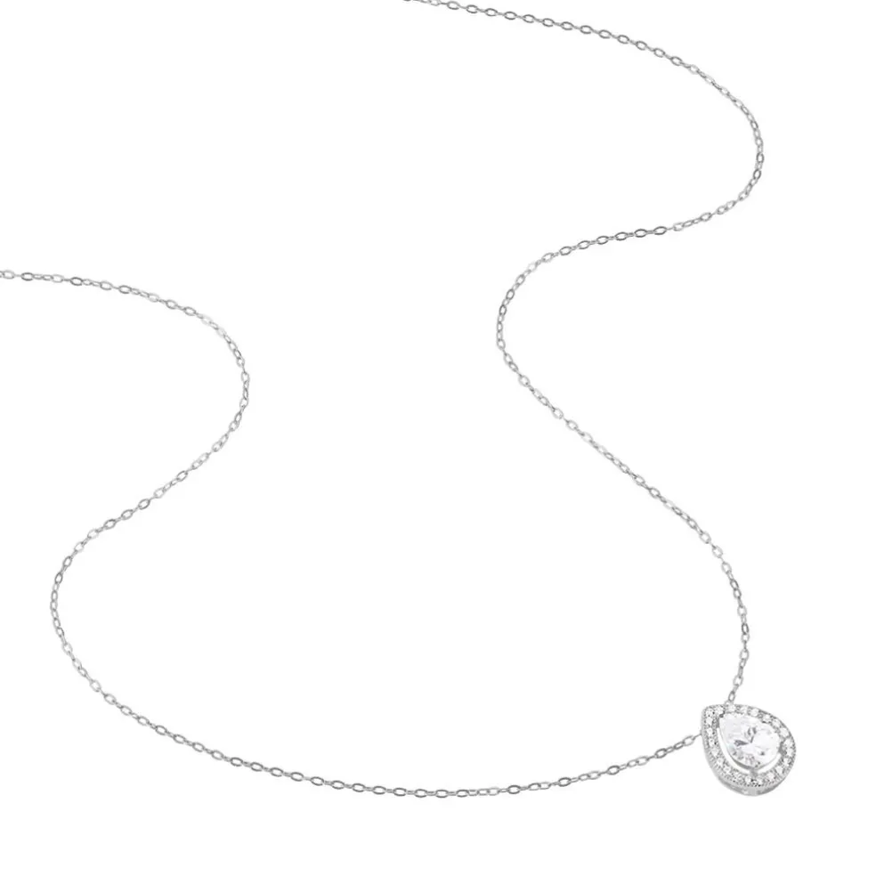 Collier Pilar Argent Blanc Oxyde De Zirconium