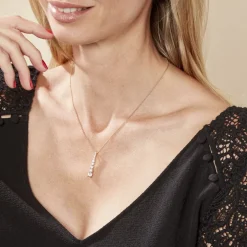 Collier Plaqué Or Beisiris Oxydes De Zirconium