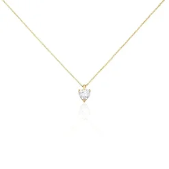 Collier Plaqué Or Caner Oxydes De Zirconium