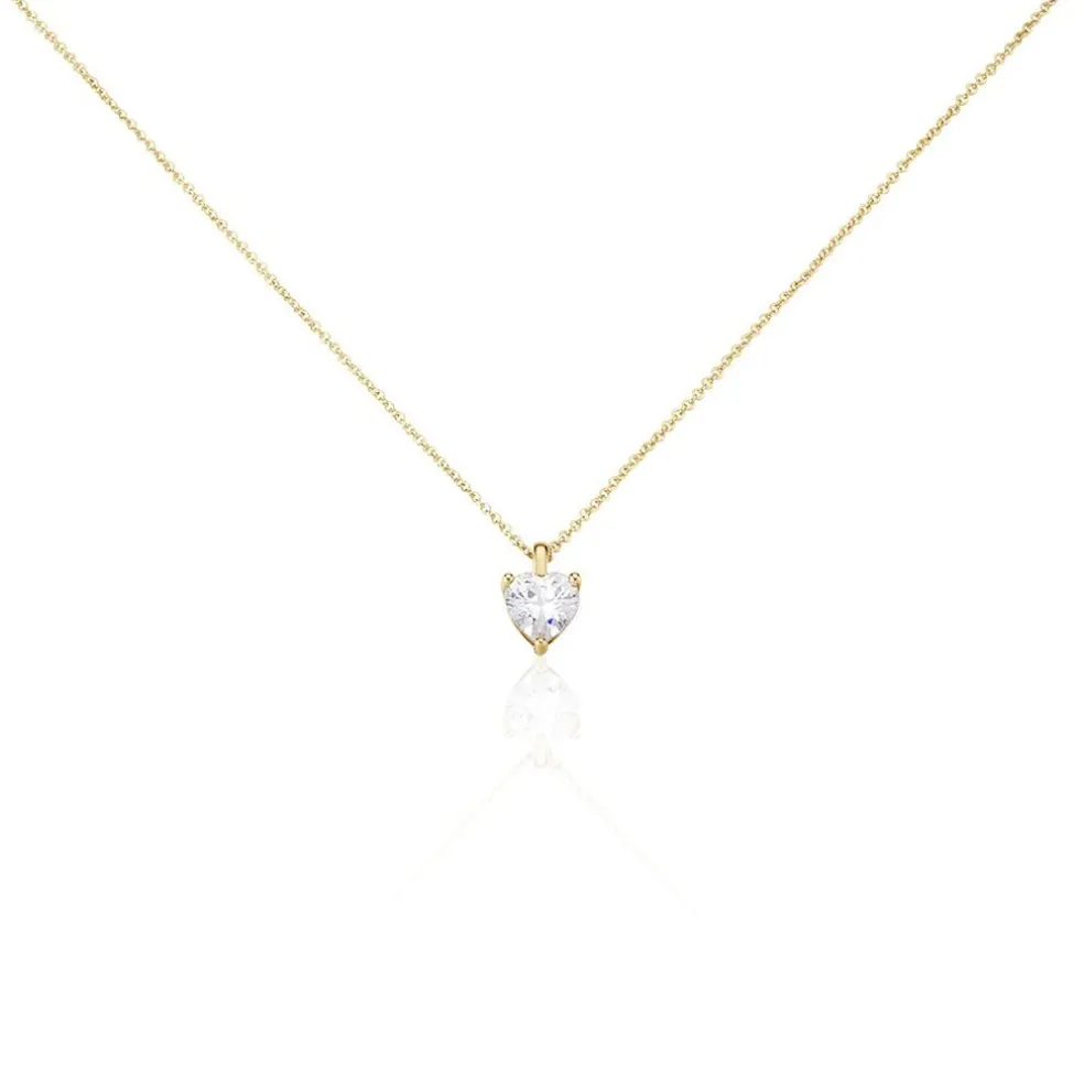 Collier Plaqué Or Caner Oxydes De Zirconium