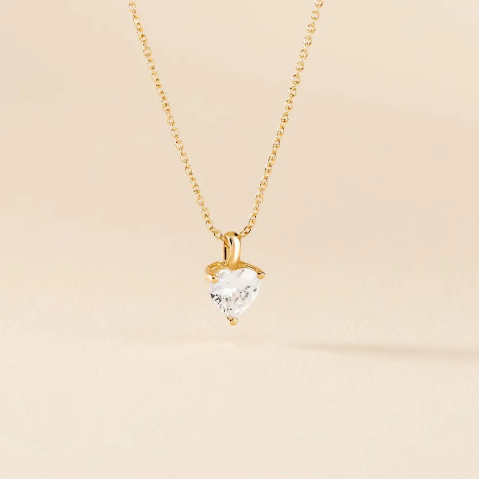 Collier Plaqué Or Caner Oxydes De Zirconium