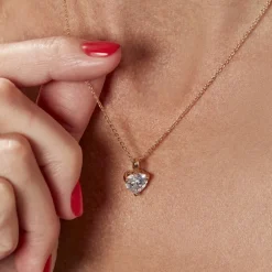 Collier Plaqué Or Caner Oxydes De Zirconium