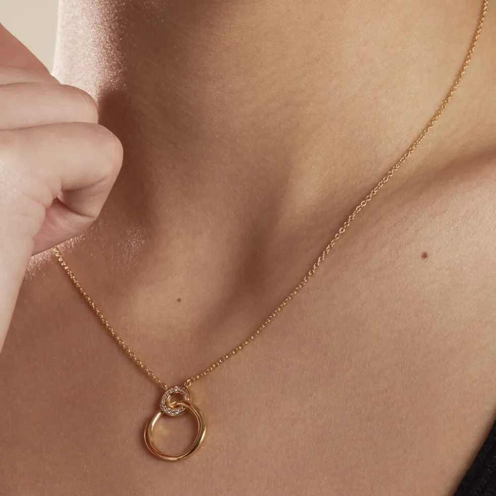 Collier Plaqué Or Essia Oxydes De Zirconium