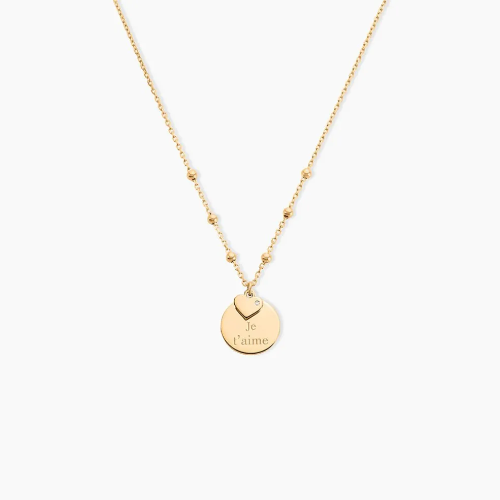 Collier Plaqué Or Fulvian Oxyde De Zirconium