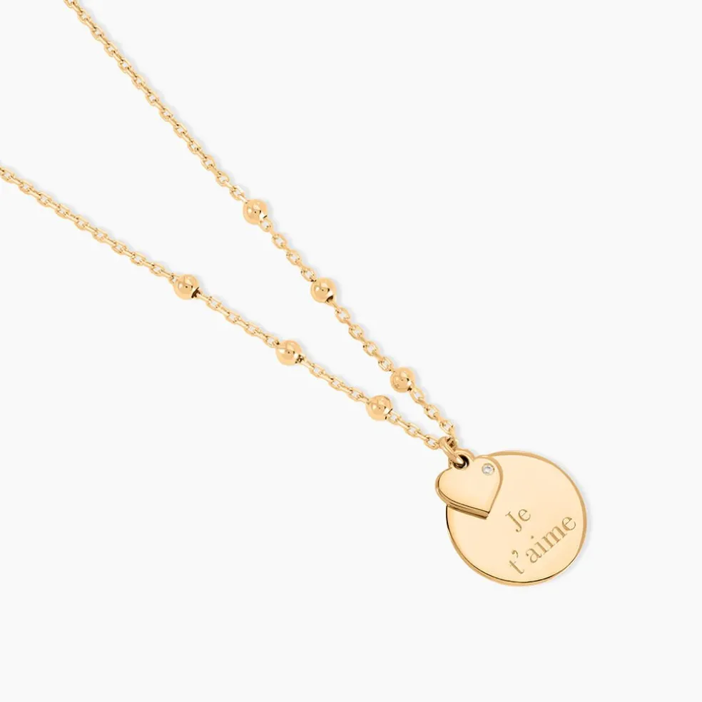 Collier Plaqué Or Fulvian Oxyde De Zirconium