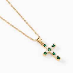 Collier Plaqué Or Gaea Pierre Synthétique