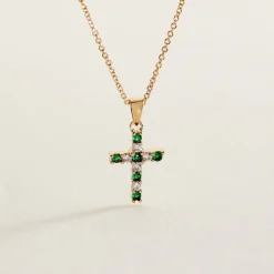 Collier Plaqué Or Gaea Pierre Synthétique