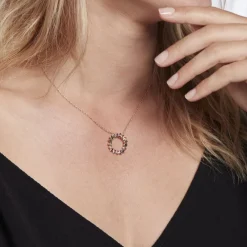 Collier Plaqué Or Jaune Ethem Pierres Multicolores