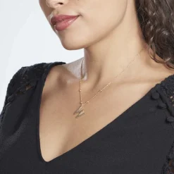 Collier Plaqué Or Jaune Lettra