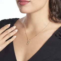 Collier Plaqué Or Jaune Lettra