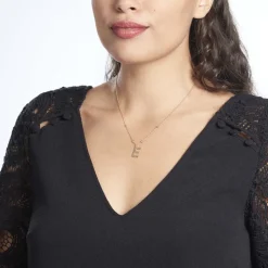 Collier Plaqué Or Jaune Lettra