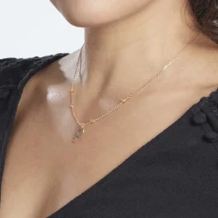 Collier Plaqué Or Jaune Lettra