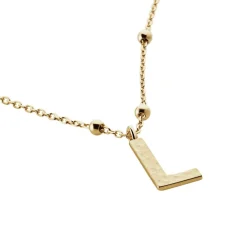 Collier Plaqué Or Jaune Lettra