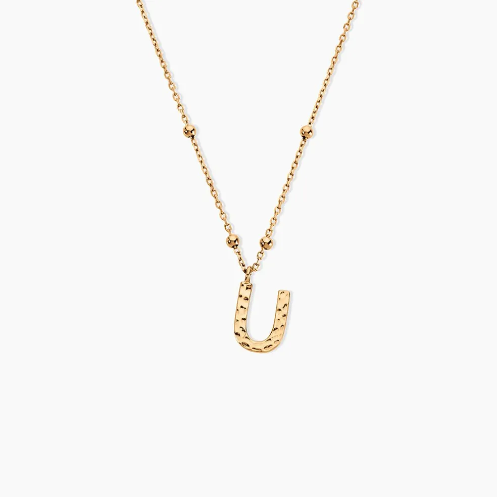 Collier Plaqué Or Jaune Lettra