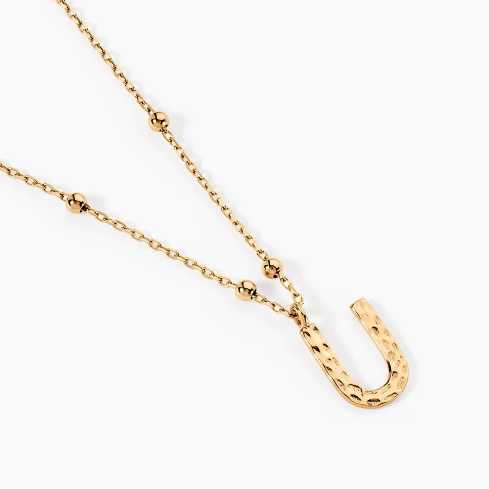 Collier Plaqué Or Jaune Lettra