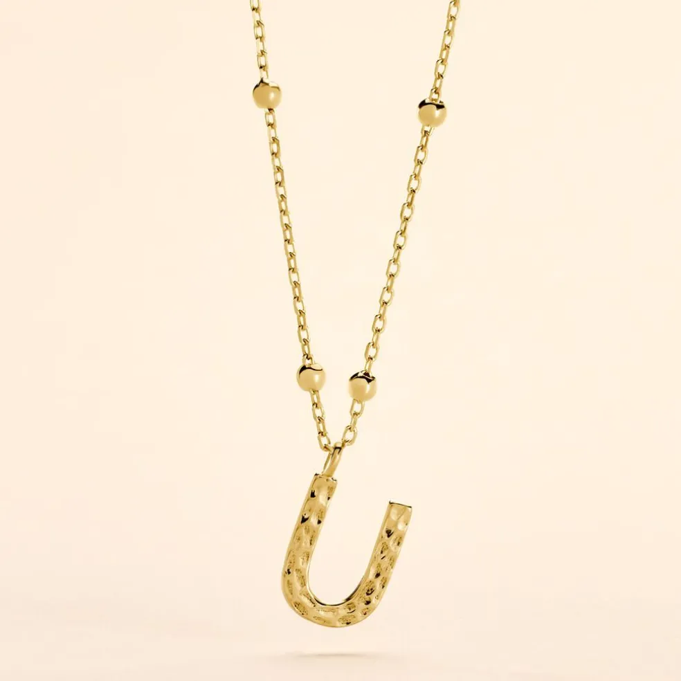 Collier Plaqué Or Jaune Lettra