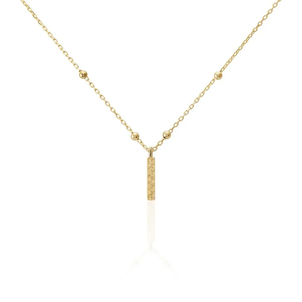 Collier Plaqué Or Jaune Lettra