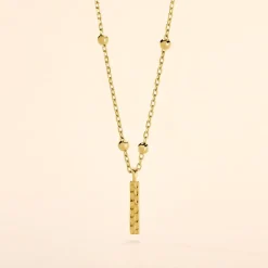 Collier Plaqué Or Jaune Lettra