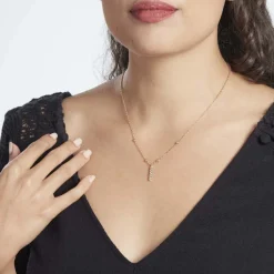 Collier Plaqué Or Jaune Lettra