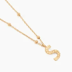 Collier Plaqué Or Jaune Lettra