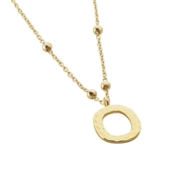 Collier Plaqué Or Jaune Lettra