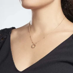 Collier Plaqué Or Jaune Lettra