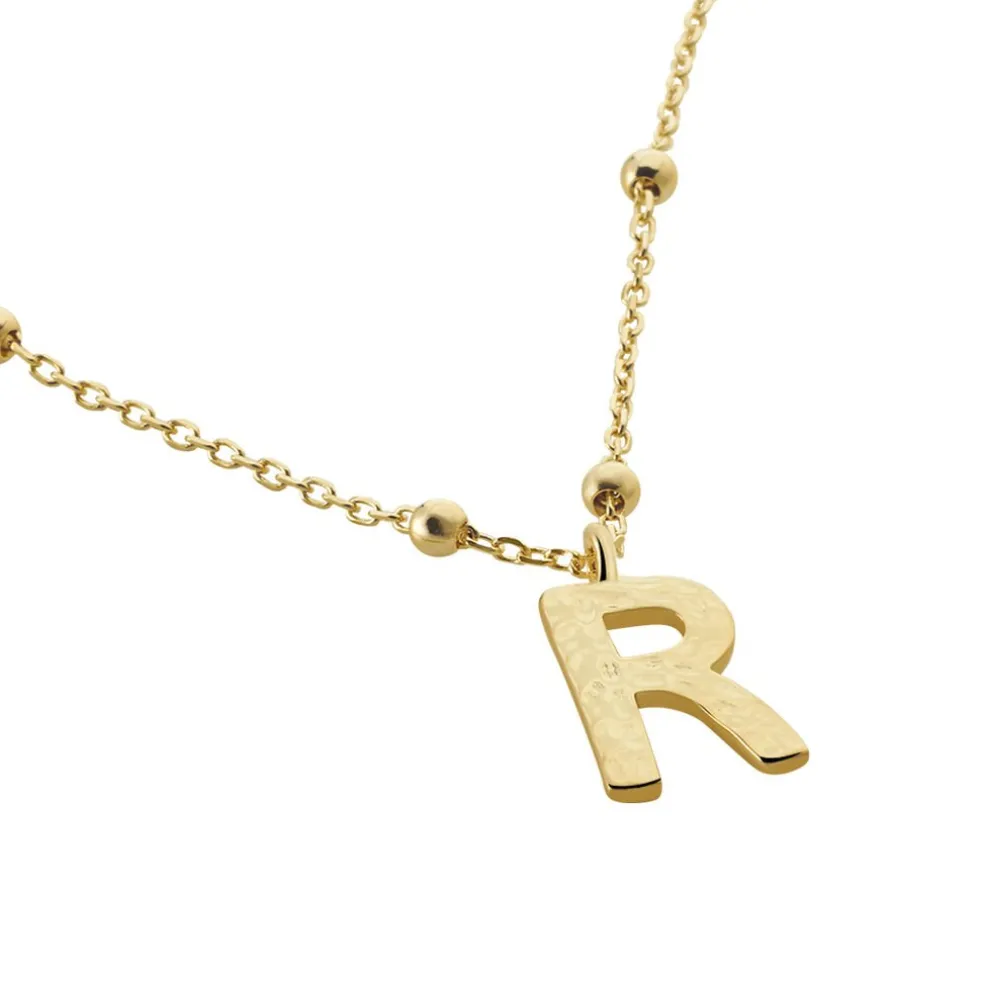 Collier Plaqué Or Jaune Lettra