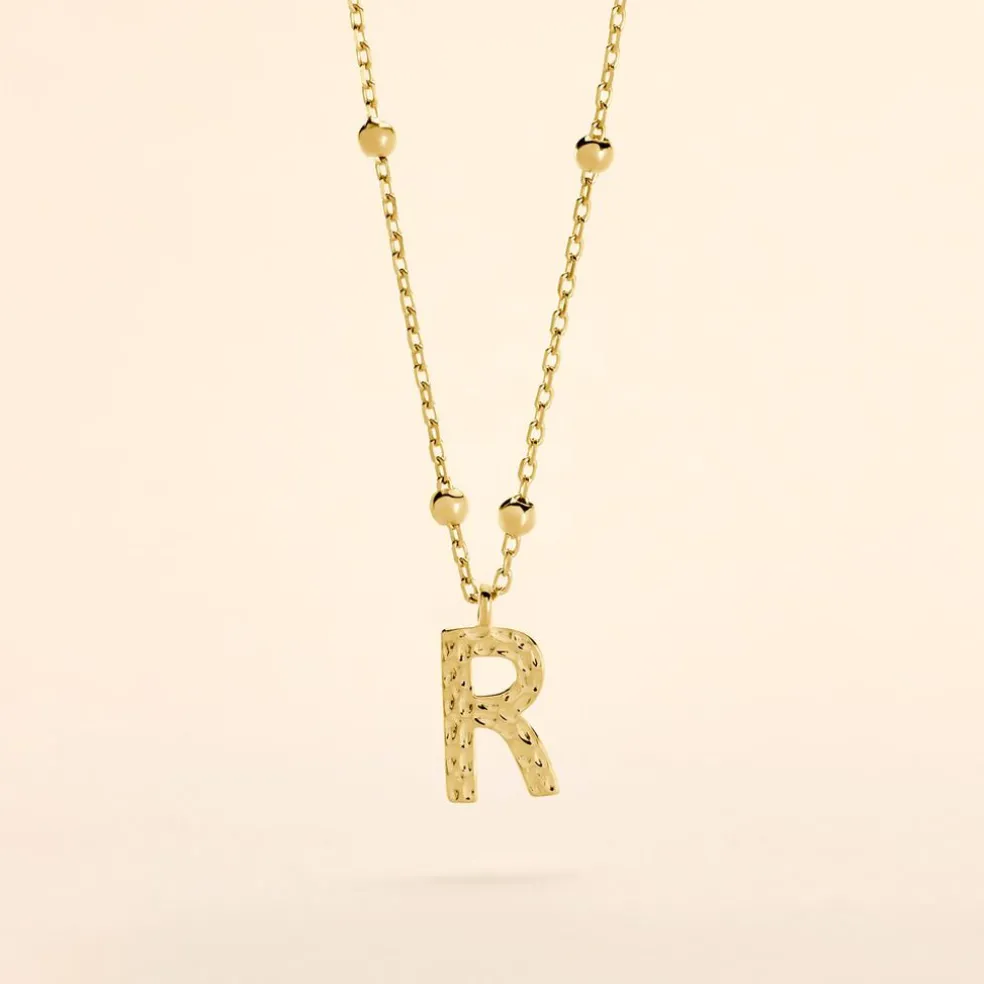 Collier Plaqué Or Jaune Lettra