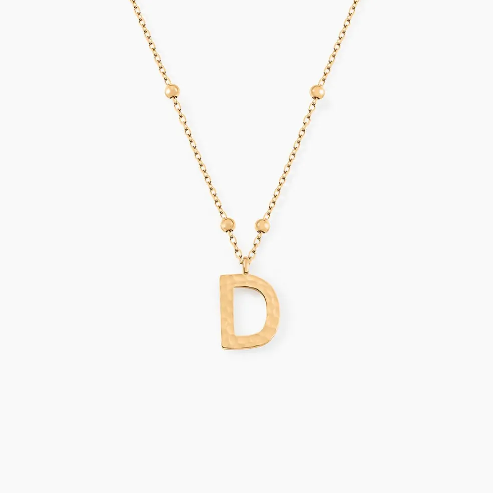 Collier Plaqué Or Jaune Lettra