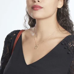 Collier Plaqué Or Jaune Lettra