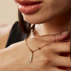 Collier Plaqué Or Jaune Lettra