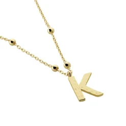 Collier Plaqué Or Jaune Lettra