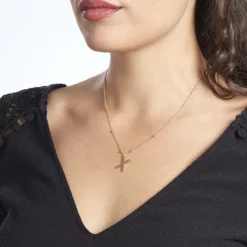 Collier Plaqué Or Jaune Lettra