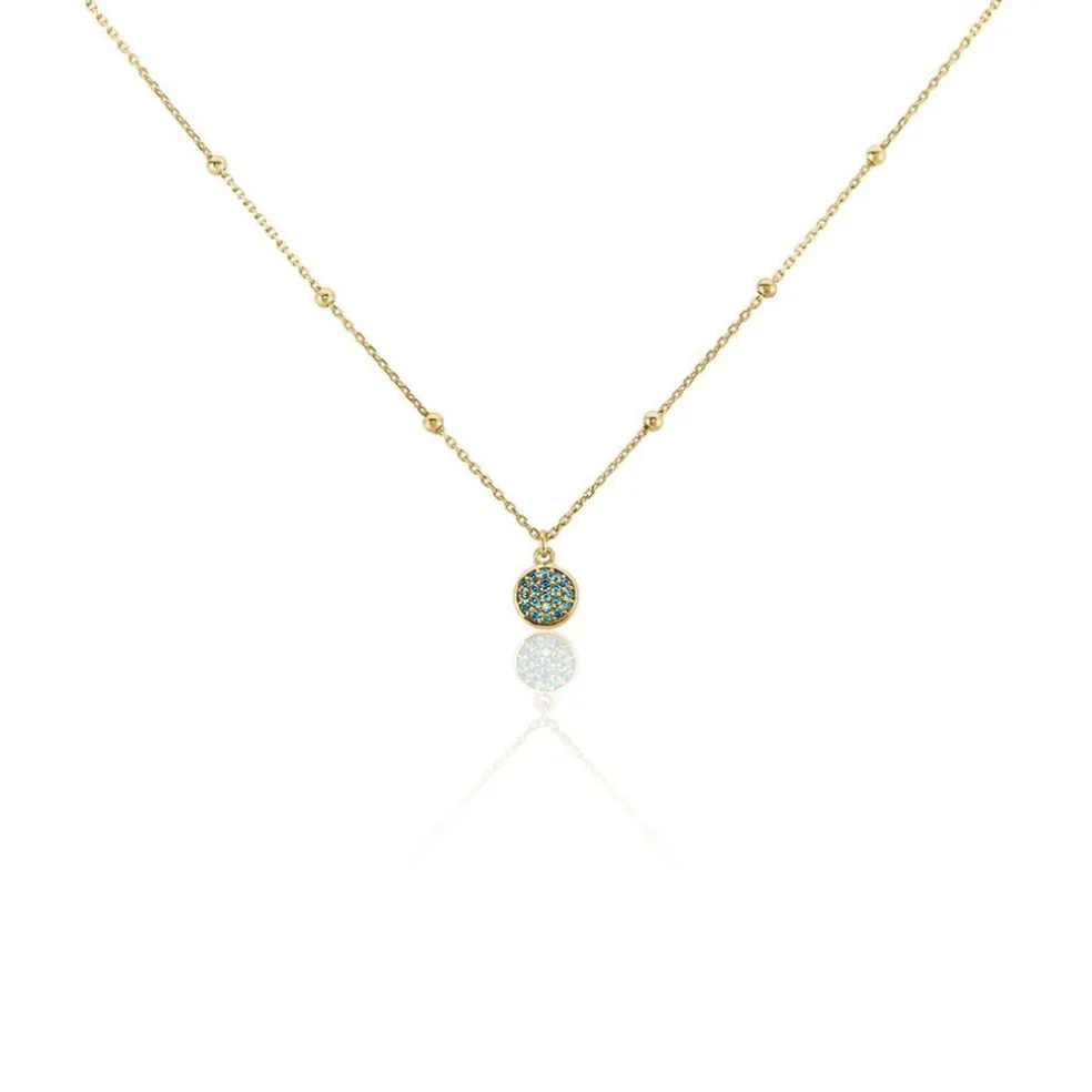 Collier Plaqué Or Jaune Mikayla Oxydes De Zirconium