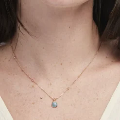 Collier Plaqué Or Jaune Mikayla Oxydes De Zirconium